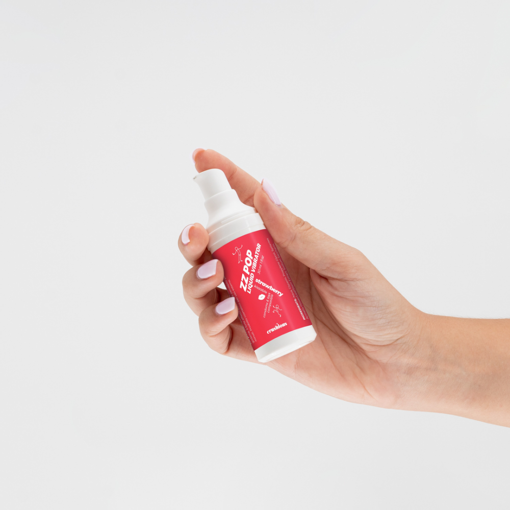 ZZ Pop - Kusbare Vloeibare Vibrator - Aardbei - 1 fl oz / 30 ml