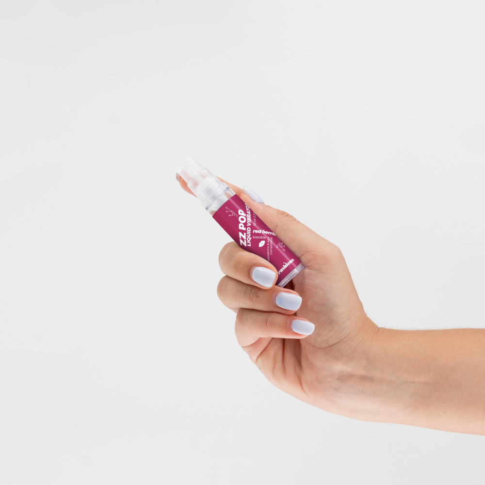 ZZ Pop - Kussbare Vloeibare Vibrator - Rode Bessen - 0,3 fl oz / 10 ml