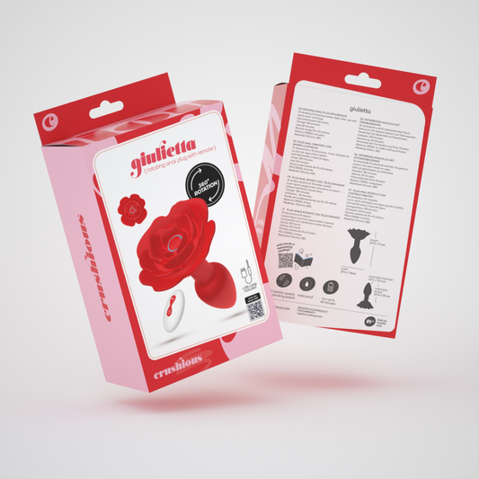 Giulietta - Draaibare Anale Rozenplug met Afstandsbediening - Rood