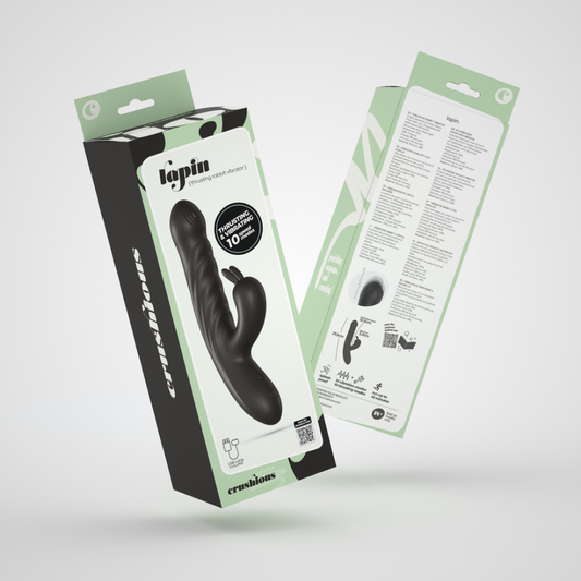 Lapin - Duwende Konijnen Vibrator - Zwart
