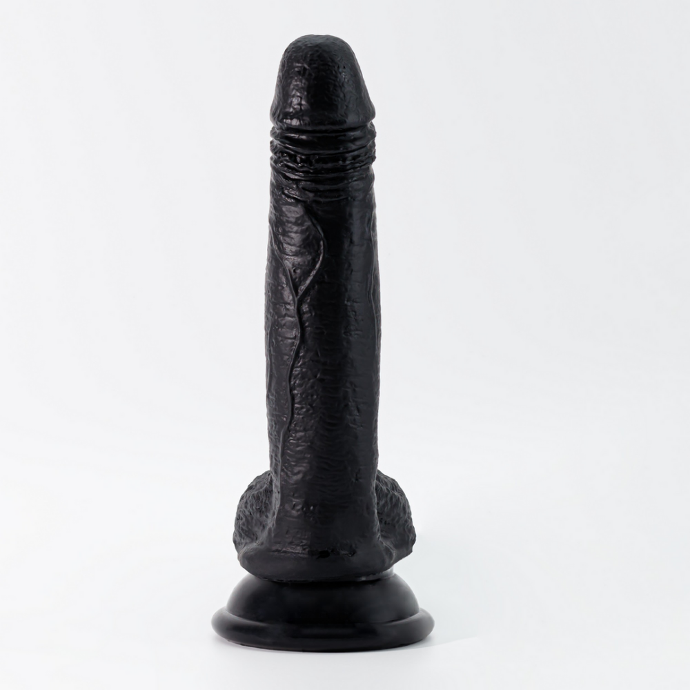 Inviktus - Vloeibare Siliconen Dildo - 7 / 19 cm - Zwart