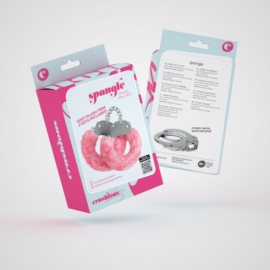 Spangle - Metalen Handboeien met Pluche - Roze