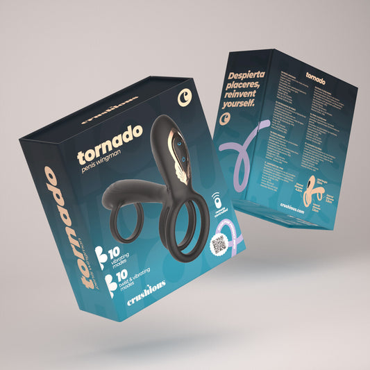 Tornado - Rotating Penis Armour - Black