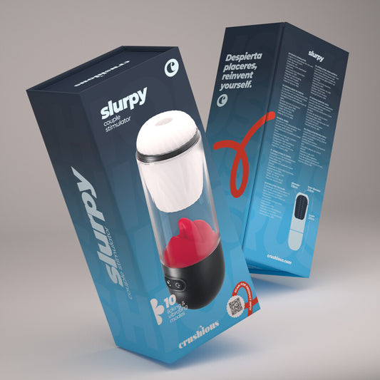 Slurpy - 2 in 1 Detachable Licking and Vibrating Masturbator - Transparent