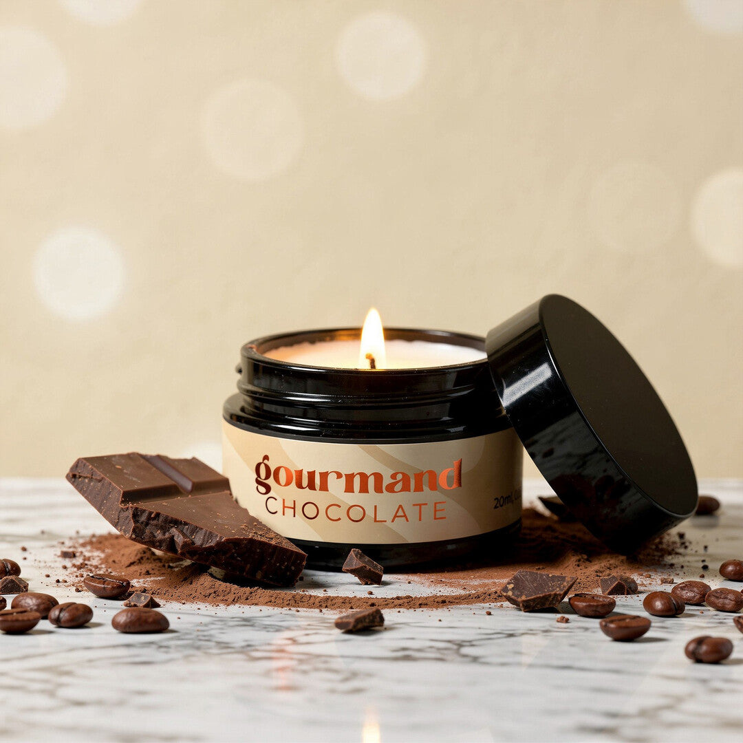 Gourmand - Massage Candle with Pheromones and Chocolate Scent - 0.68 fl oz / 20 ml