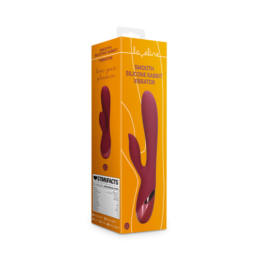 Zachte Siliconen Konijn Vibrator - Donker Kers