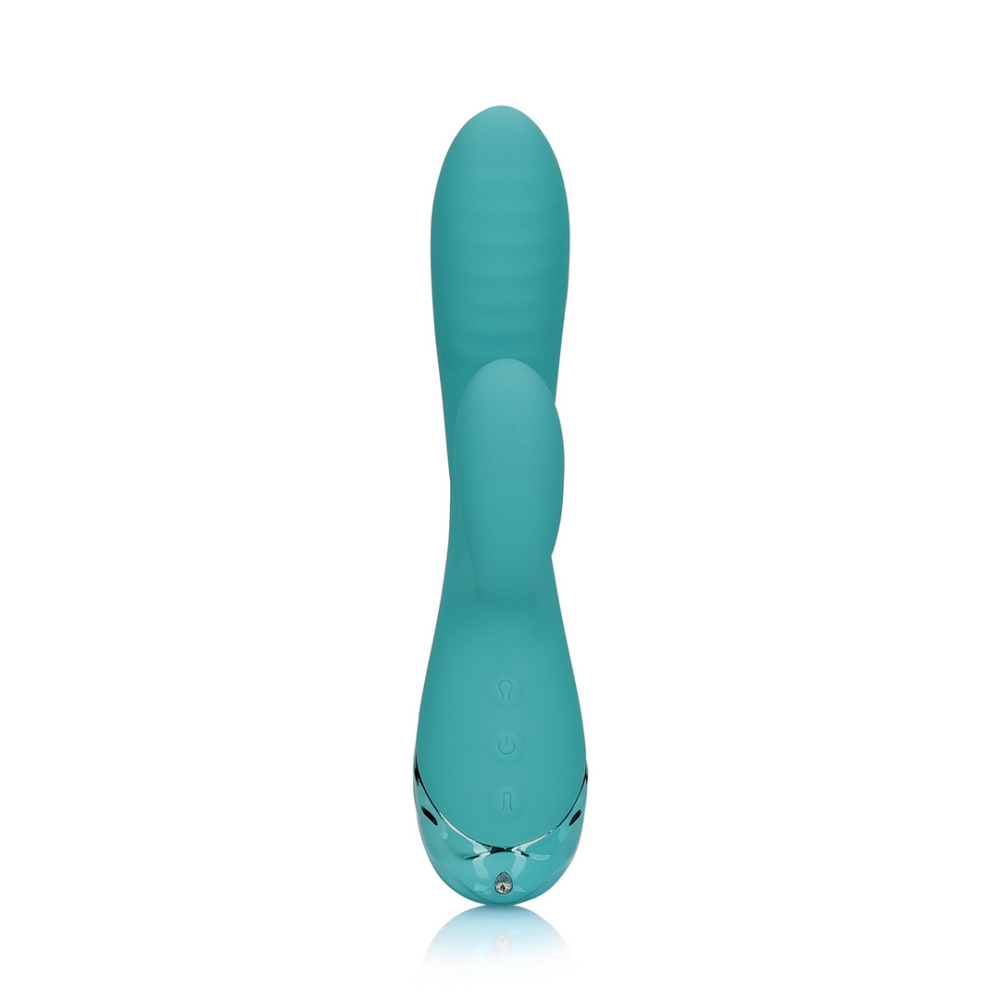Opblaasbare Konijnen Vibrator - Pauwblauw