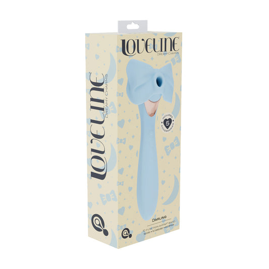 Darling - AirTap Wand Vibrator met Vijf Koppen Accessoires - Blauw
