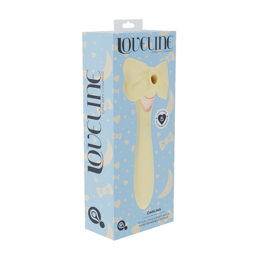 Darling - AirTap Wand Vibrator met Vijf Koppen Accessoires - Geel