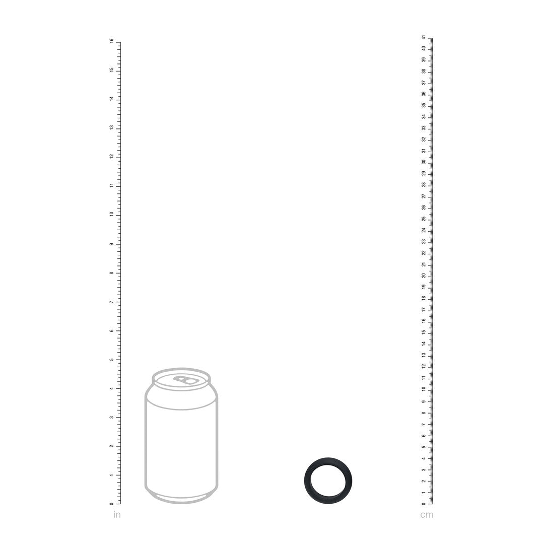 Wide O Silicone Cockring - S - 30mm - Zwart