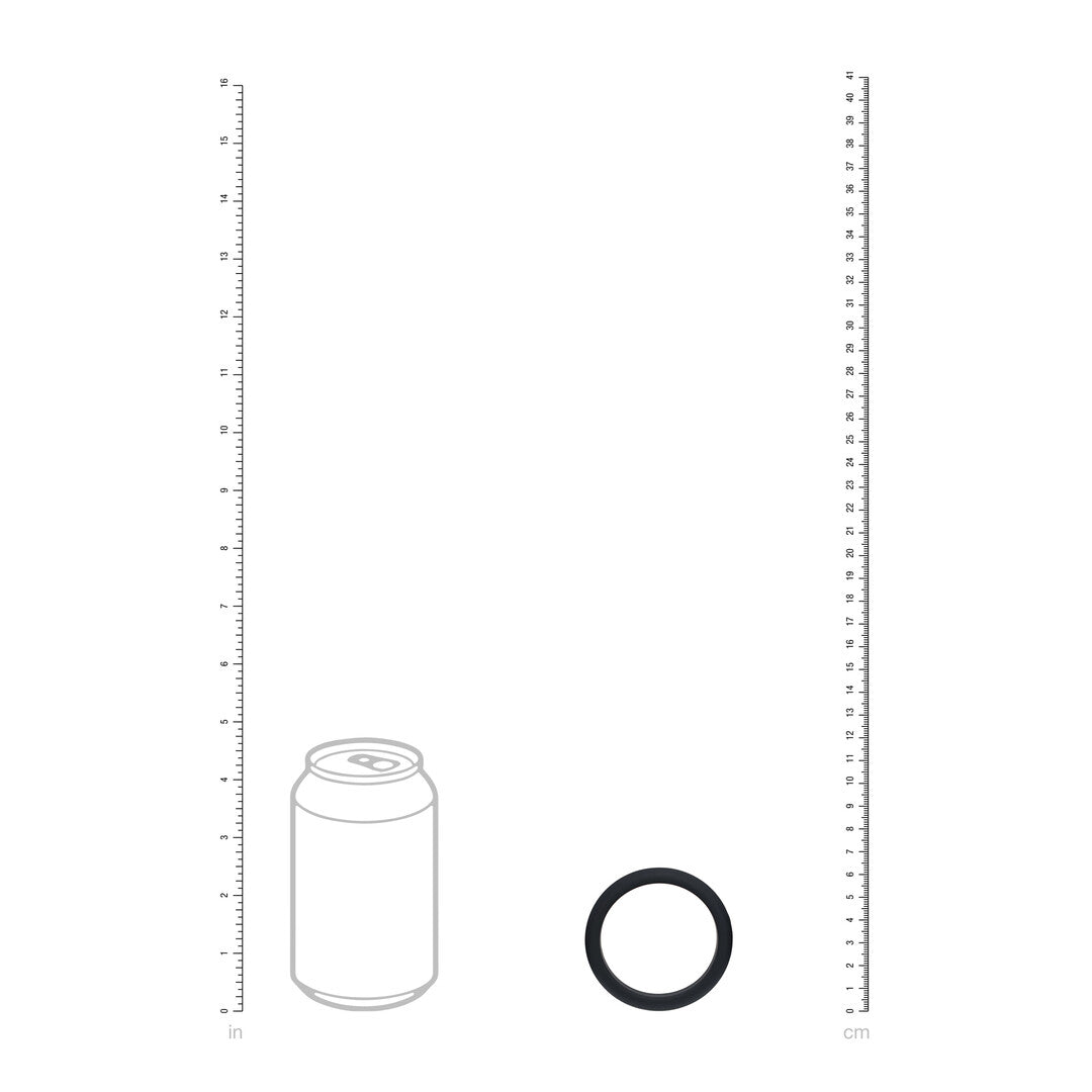 Wide O Silicone Cockring - XL - 50mm - Zwart