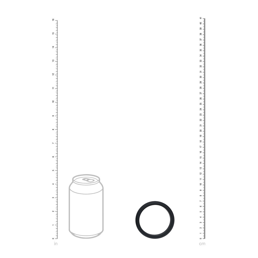 Wide O Silicone Cockring - XXL - 55mm - Zwart