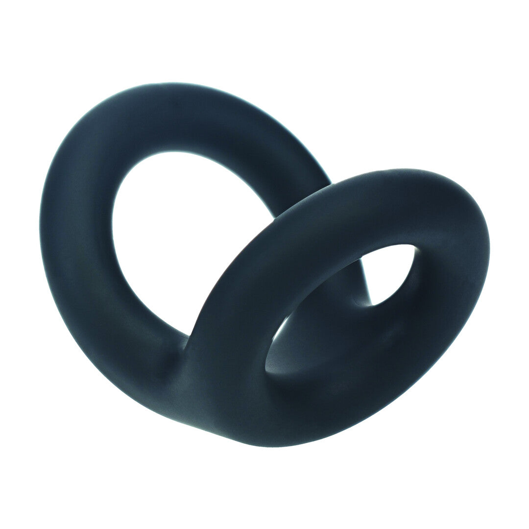 Double O Siliconen Cockring - S - Zwart