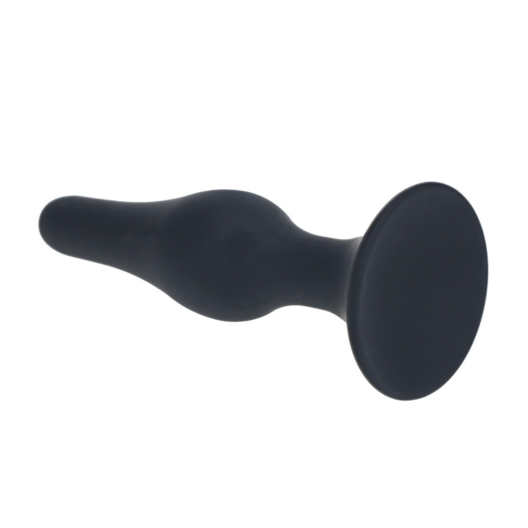 Slanke Siliconen Anale Plug - L - Zwart