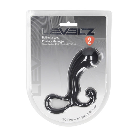 Lamp met Lussen Silicoon Prostaat Massager - M - Zwart