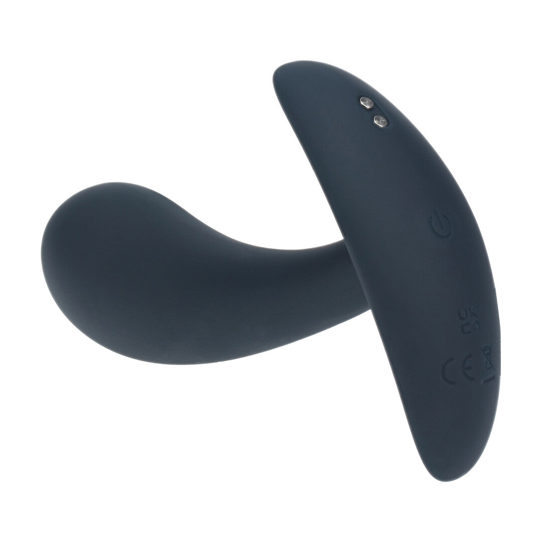 Vibrerende Siliconen Prostaat Stimulator Anale Plug - M - Zwart