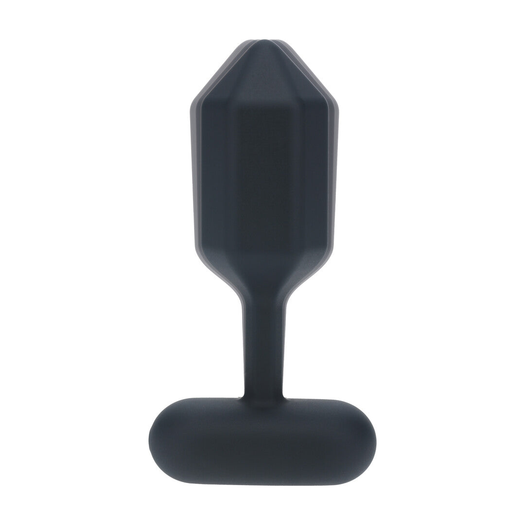 Hexagonale Vibrerende Siliconen Anale Plug - L - Zwart