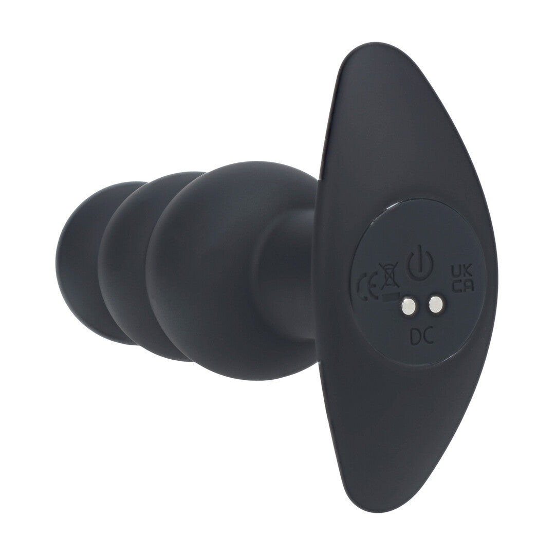 Tri Bulb Vibrerende Siliconen Anale Plug - Zwart