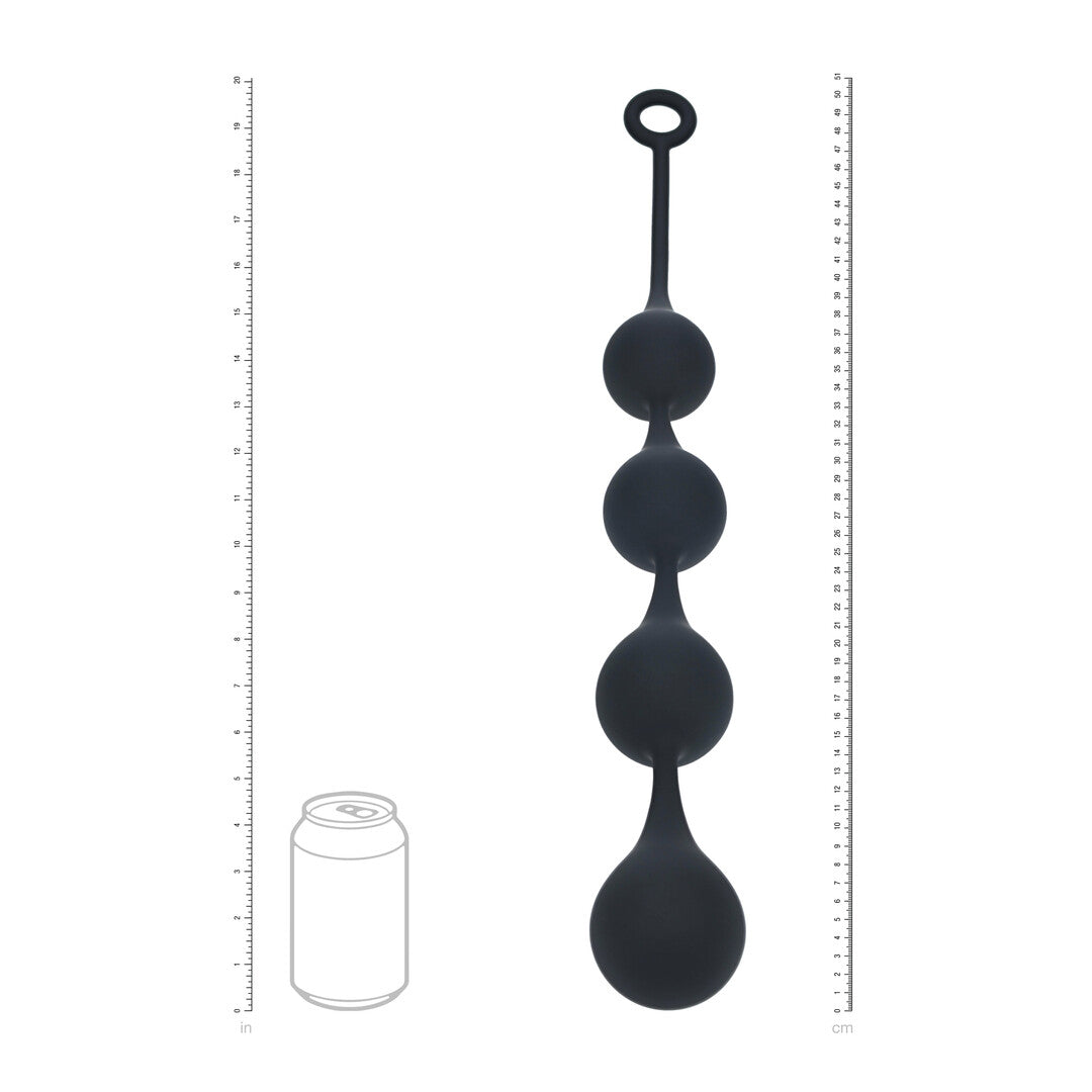 Siliconen Waterdruppel Anale Ballen - XL - 50mm - Zwart