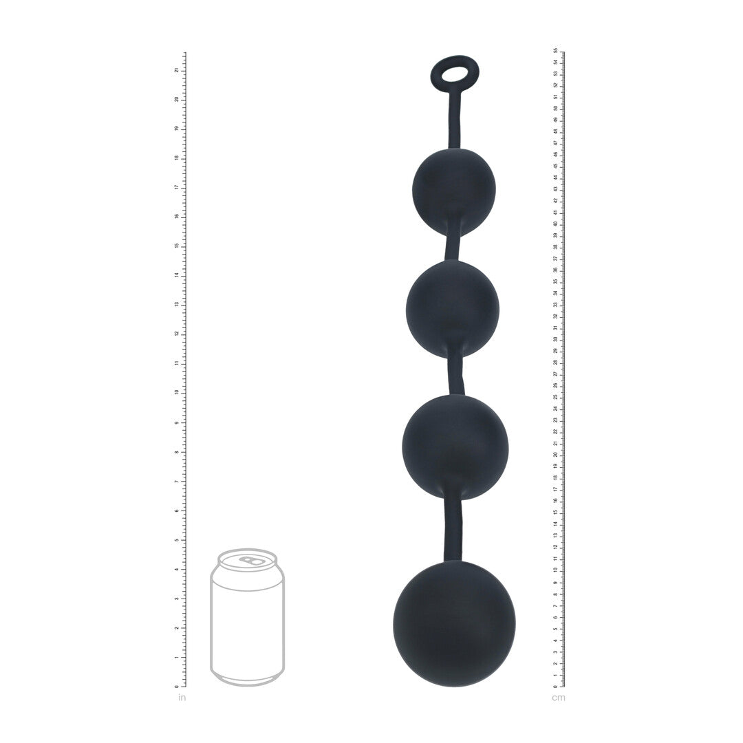 Siliconen Ronde Anale Ballen - XXL - 60mm - Zwart