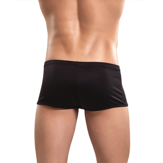 Ritsbroek met Rode Cockring - S/M - Zwart