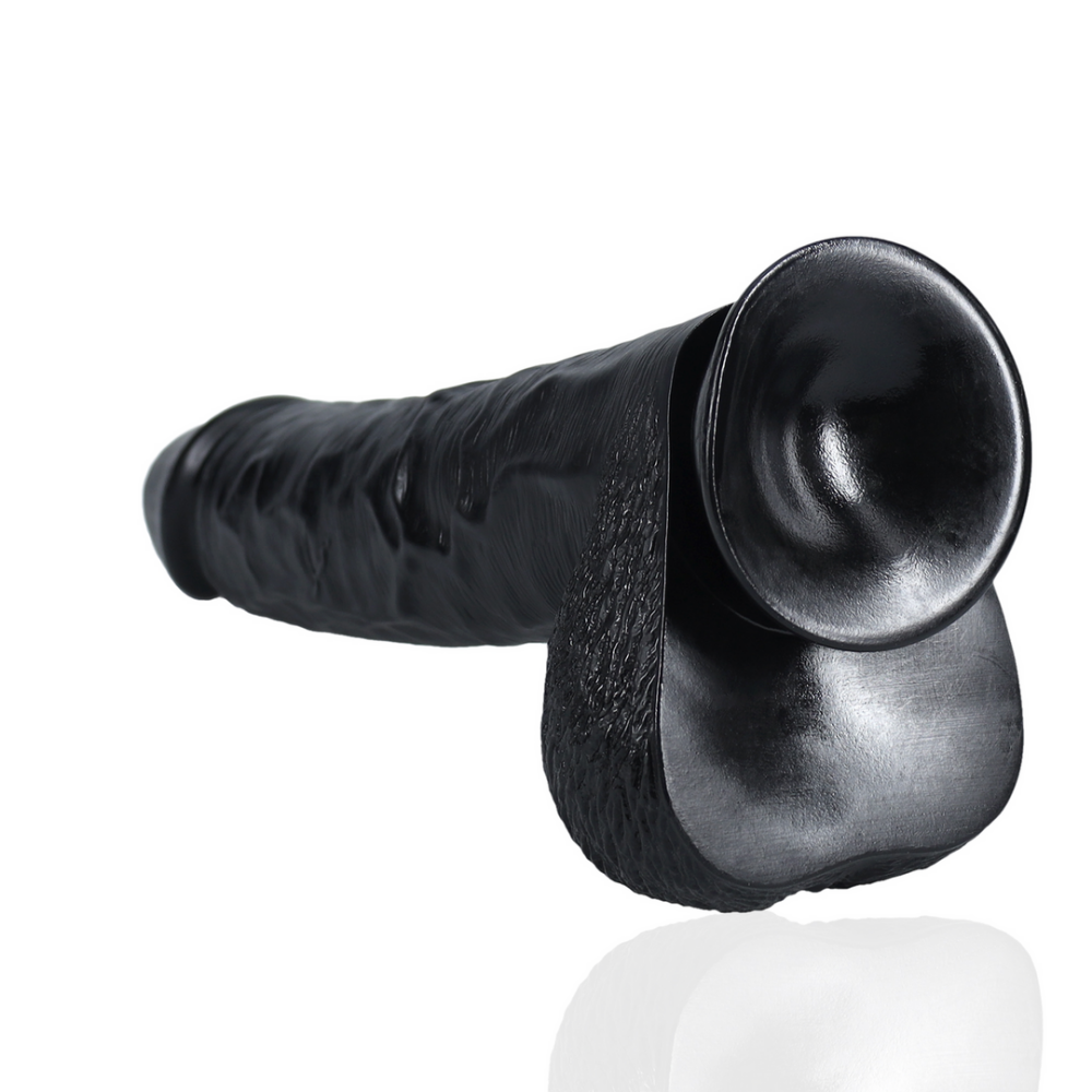 Extra Large Straight met Ballen 13 / 33 cm - Zwart