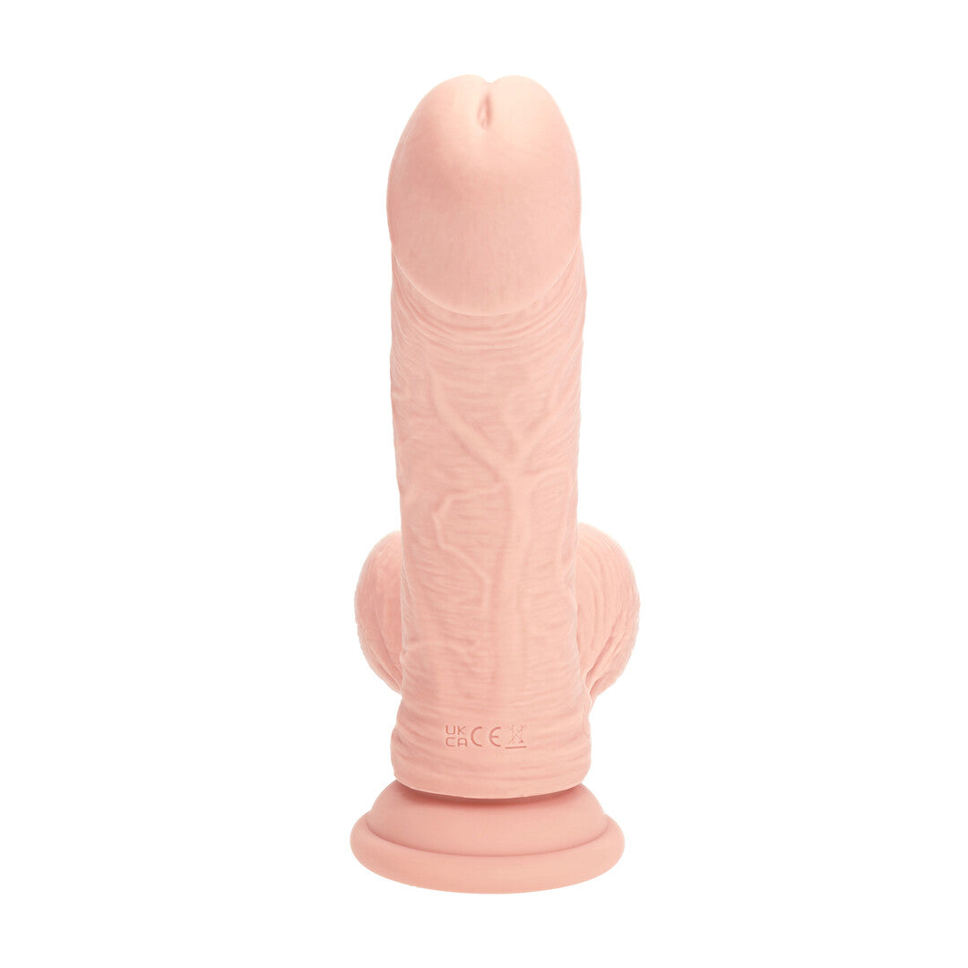 Dual Density Rechargeable Liquid Silicone Vibrator - Curved with Weighted Balls - 8 / 20 cm - Flesh