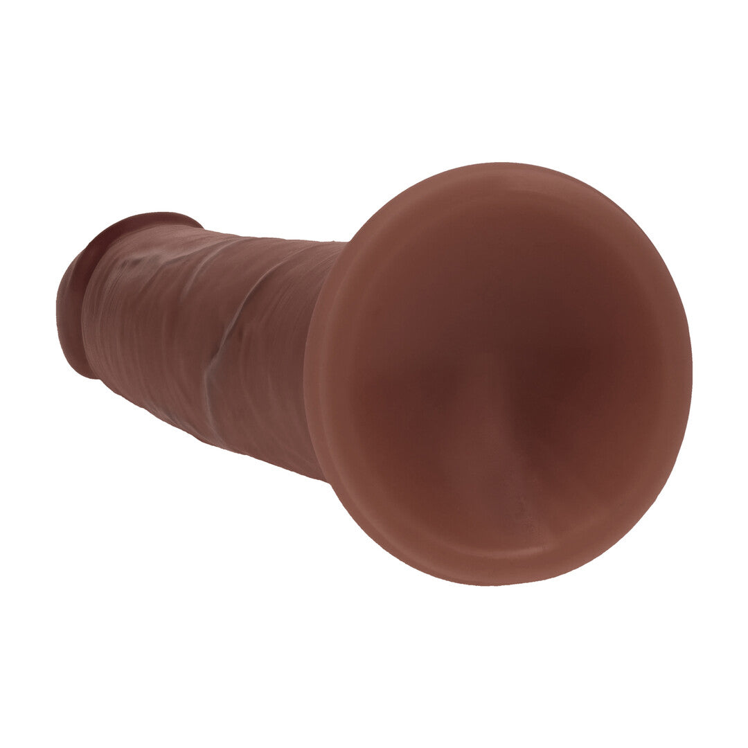 Dual Density Silicone Realistische Sliding Skin Dildo - 6 / 15,5 cm - Bruin