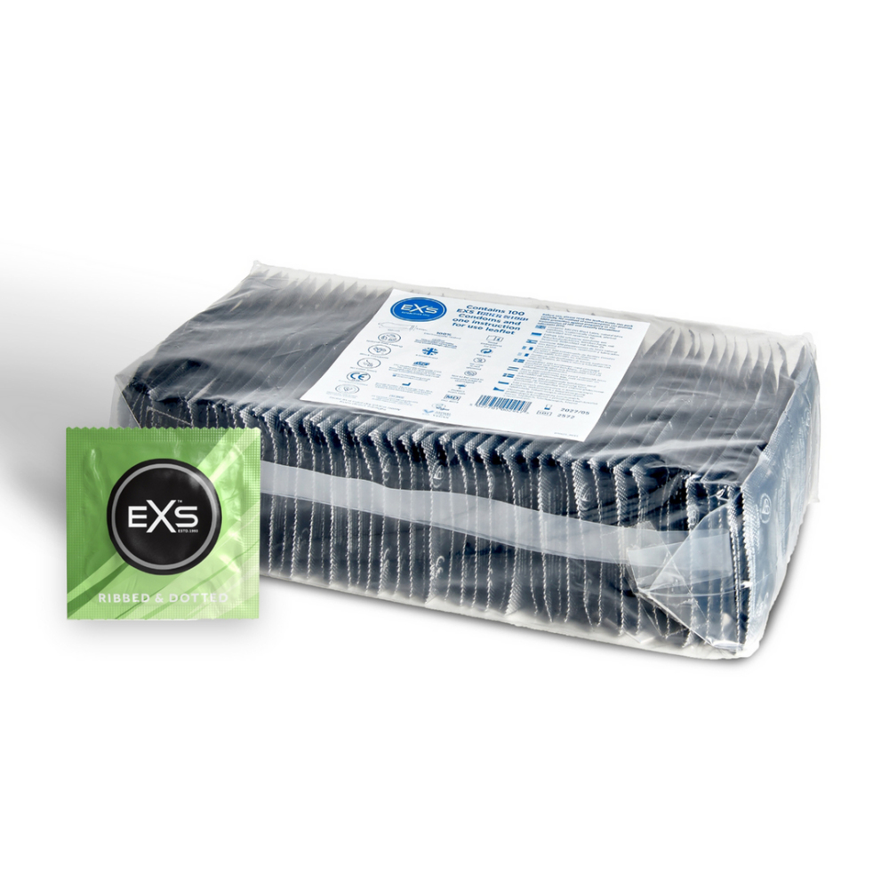 EXS 3 in 1 - Geribbeld, Gevuld en Uitgebreid - Condoms - 100 Stuks