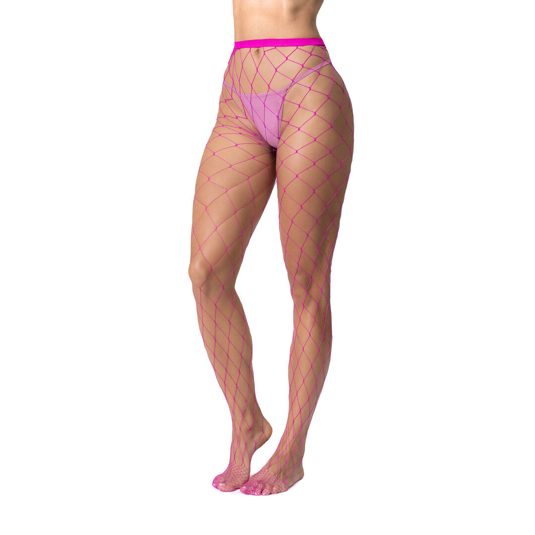 Fence Net Pantyhose - One Size - Roze