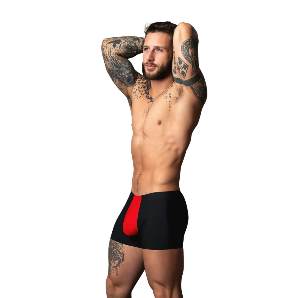 Pouch Short - M - Zwart/Rood