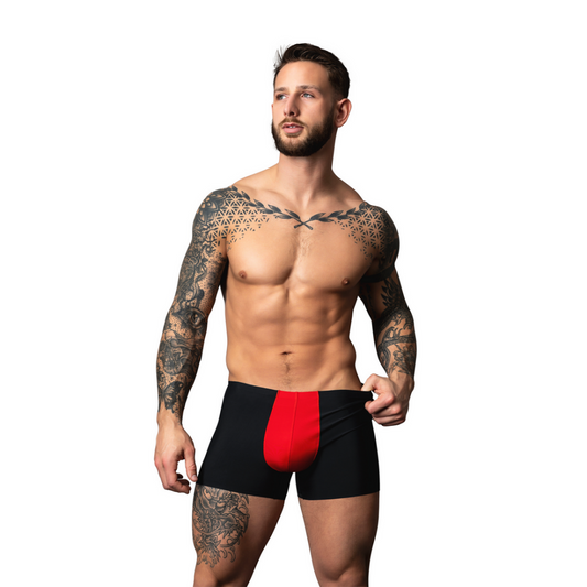 Pouch Short - S - Zwart/Rood