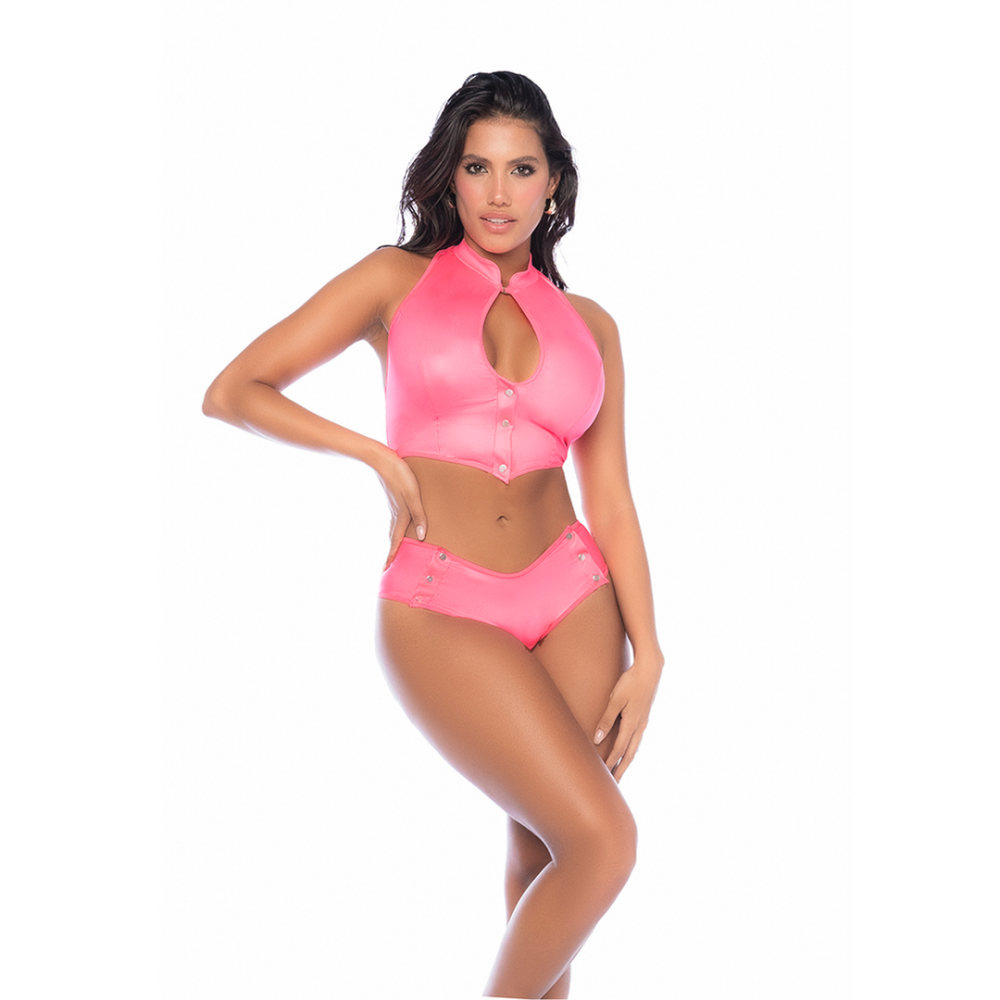 Twee-delige set - S/M - Glanzend Roze