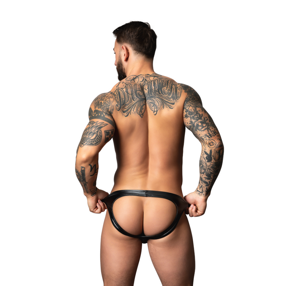 Moonshine - Wetlook Jock - L/XL - Zwart