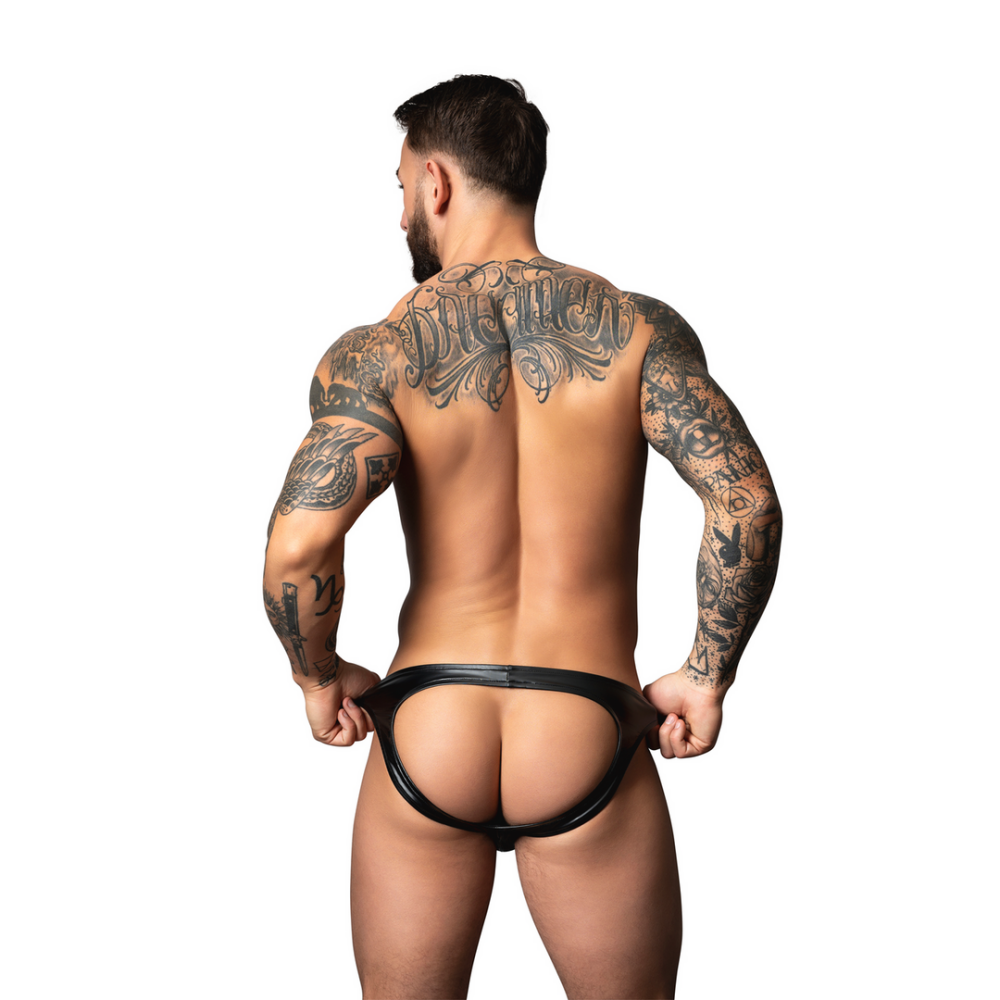 Moonshine - Wetlook Jock - S/M - Zwart