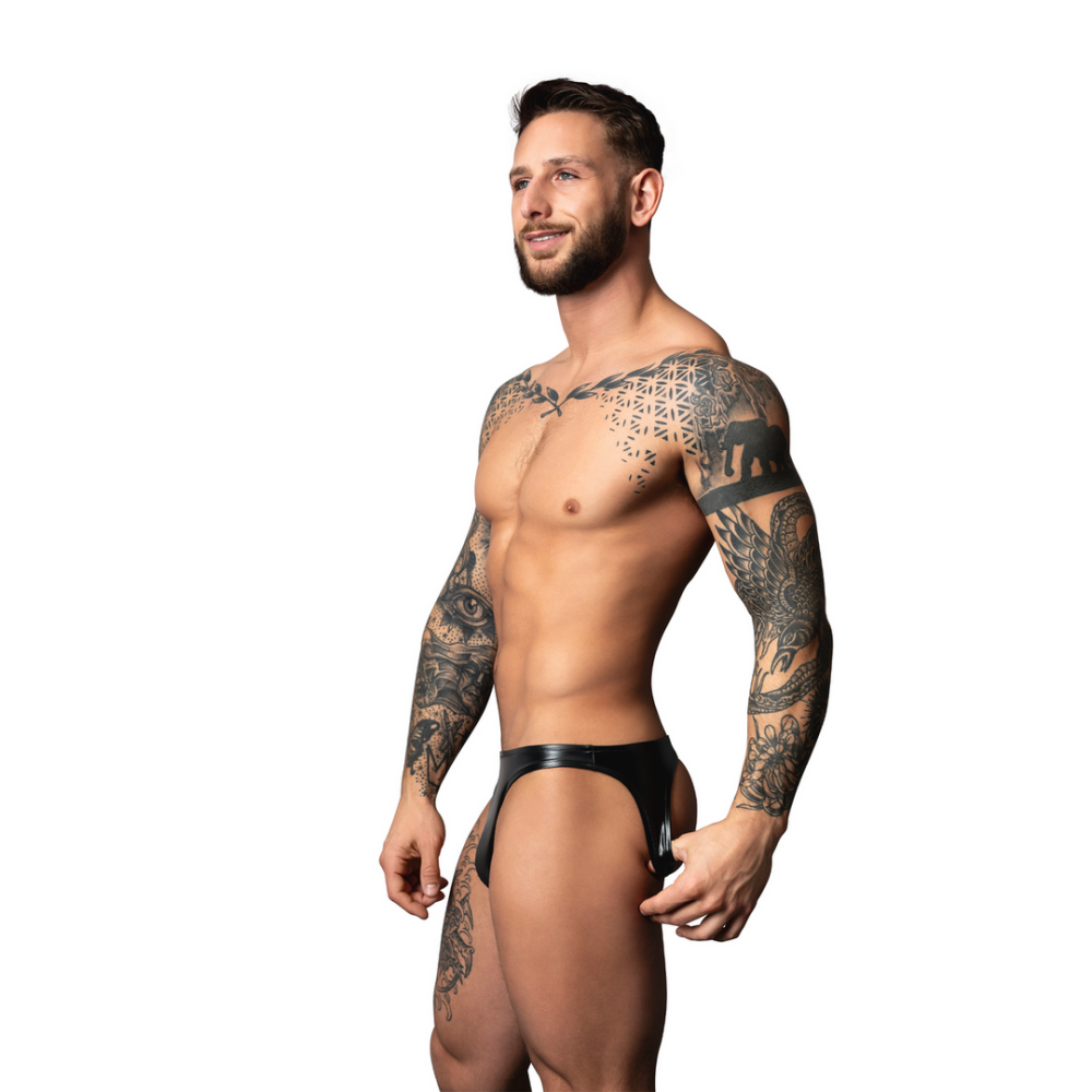 Moonshine - Wetlook Jock - S/M - Zwart