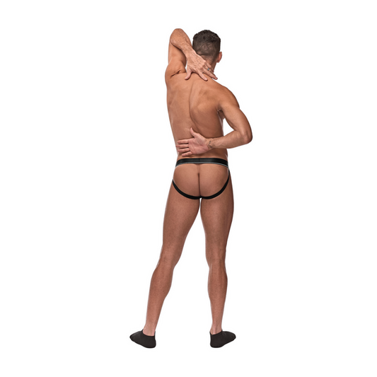 Cockring Jock met Zwarte Cockring - S/M - Bordeau