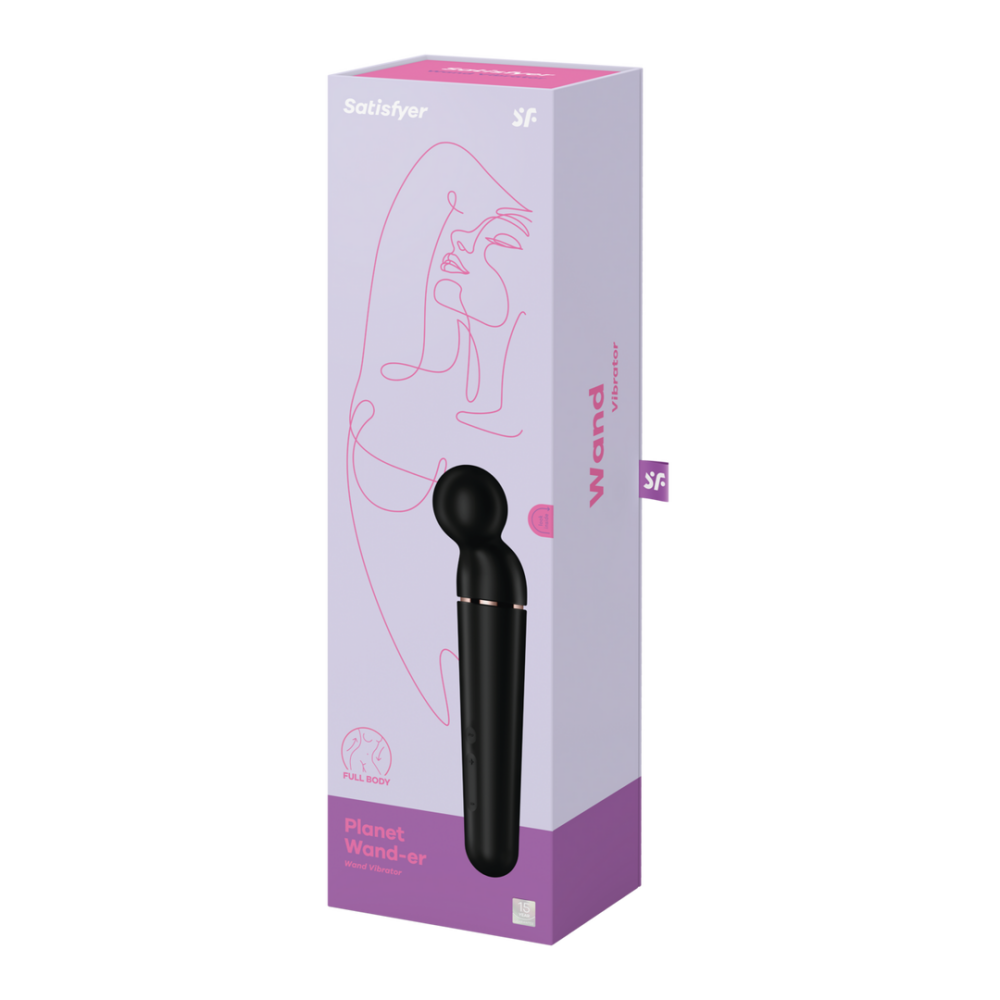 Planet Wand-er - Wand Vibrator - Zwart/Roze Goud