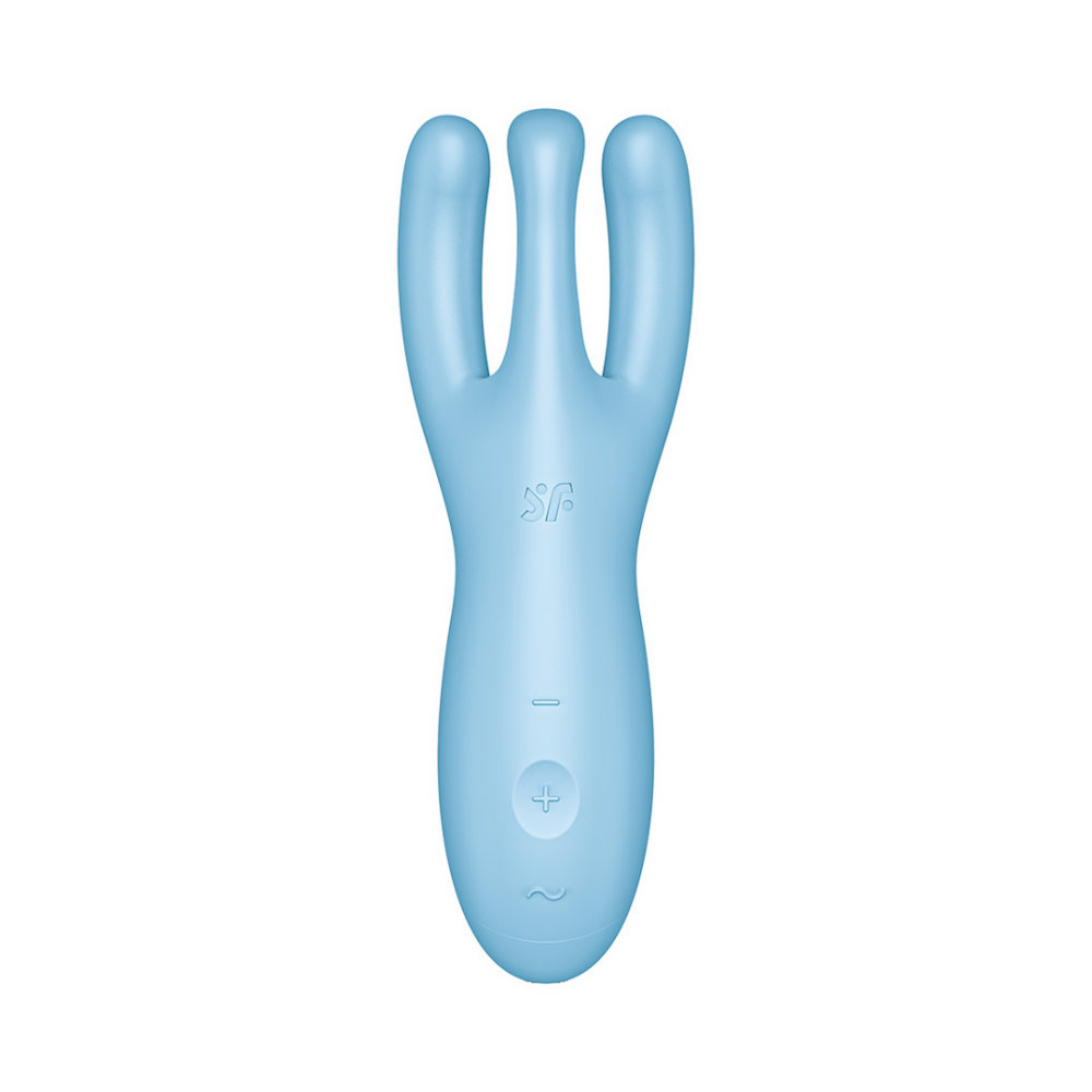 Threesome 4Plus - Lay-on Vibrator met App - Blauw