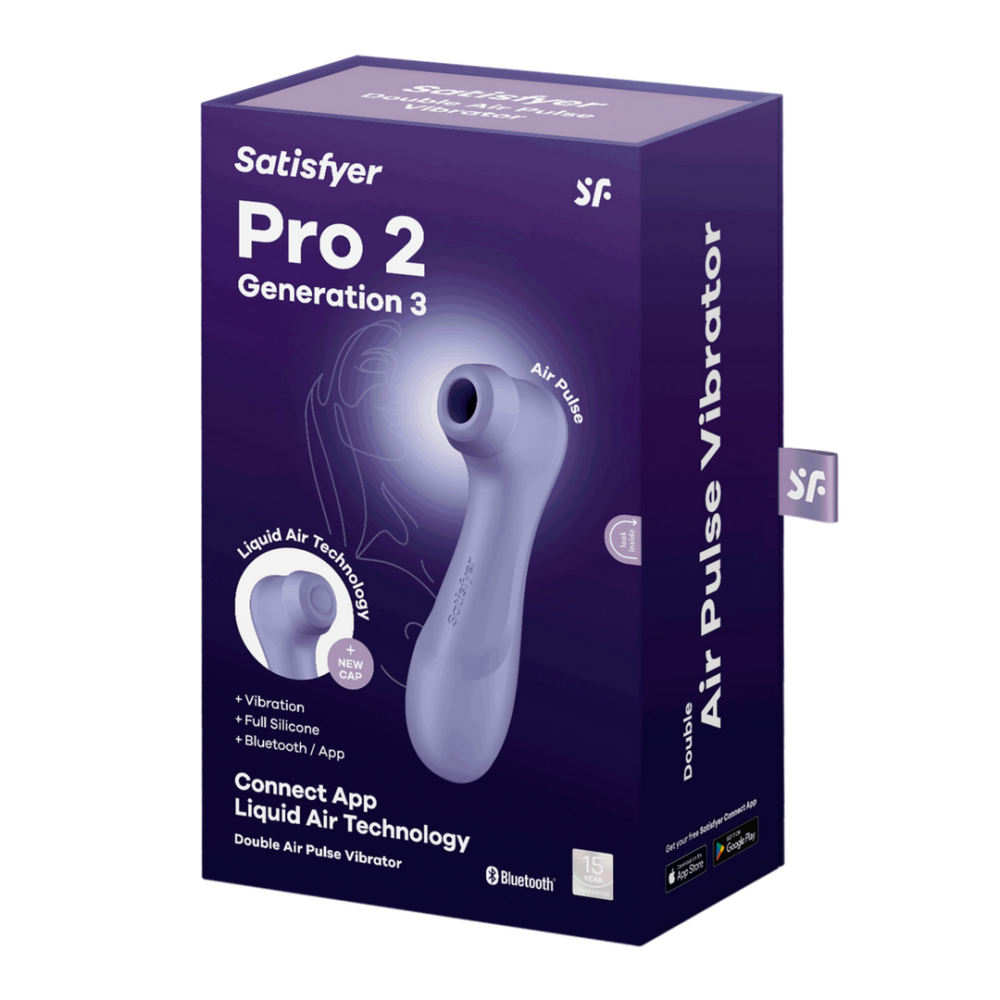 Pro 2 Generatie 3 - Double Air Pulse Vibrator - Liquid Air en Connect App - Lila