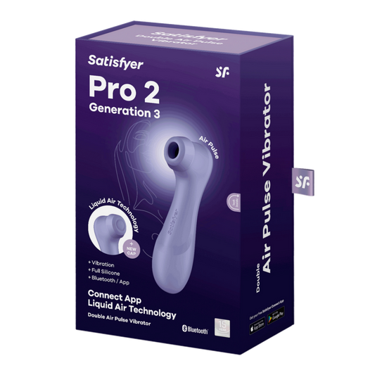 Pro 2 Generatie 3 - Double Air Pulse Vibrator - Liquid Air en Connect App - Lila