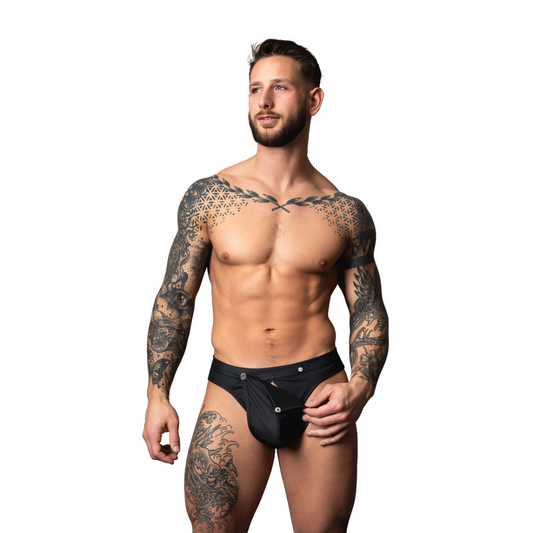 Snap Off Tanga - L/XL - Zwart