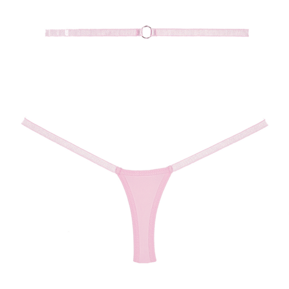 Cherished - Kanten en Mesh Tanga - OS - Roze