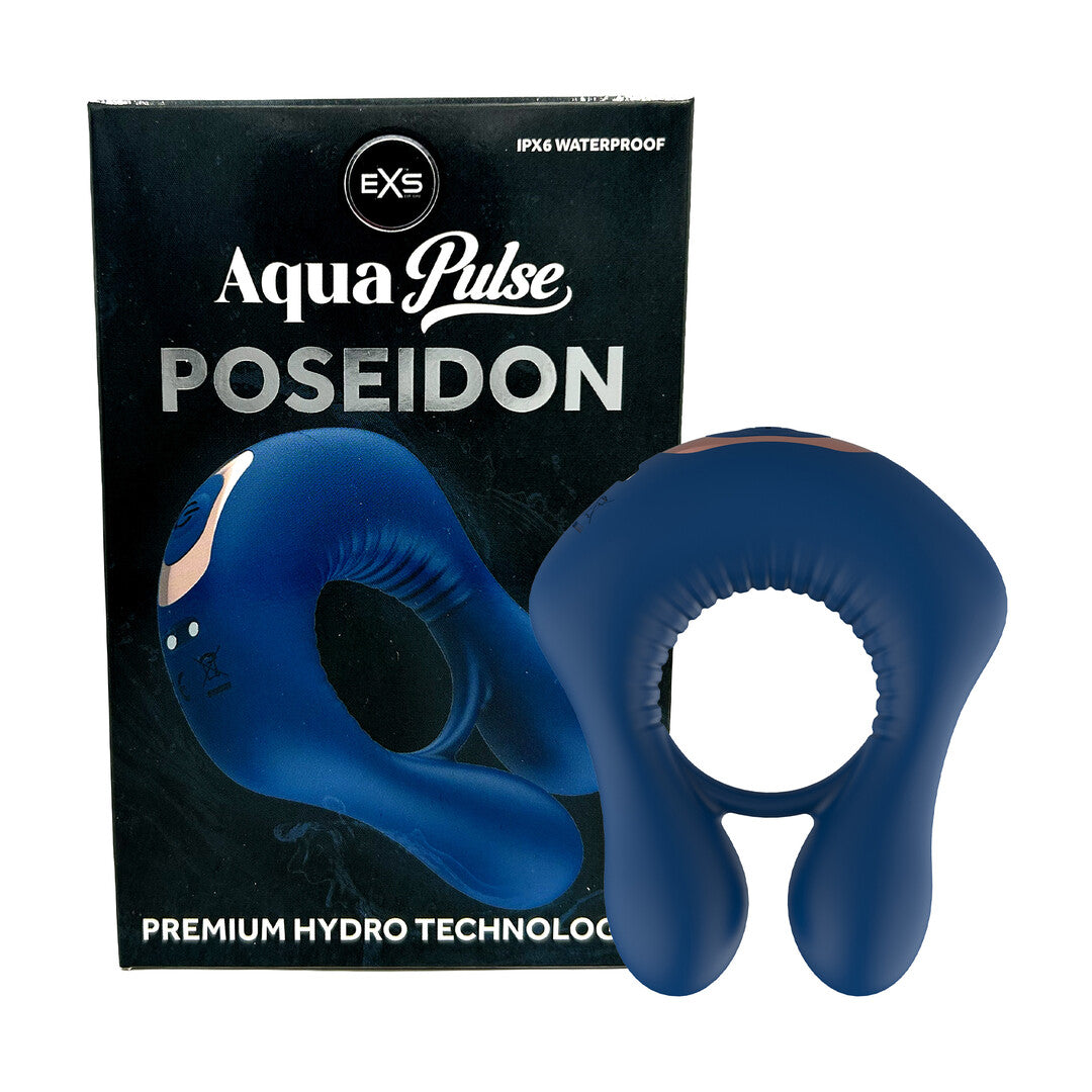 EXS AquaPulse - Poseidon - Vibrerende Prestatie Ring - Blauw