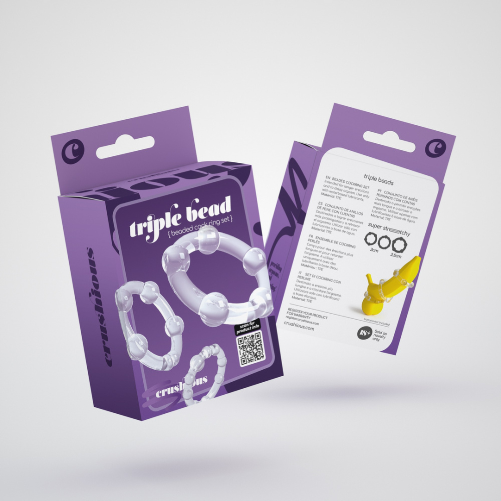 Triple Bead - Cockring Set - Doorzichtig