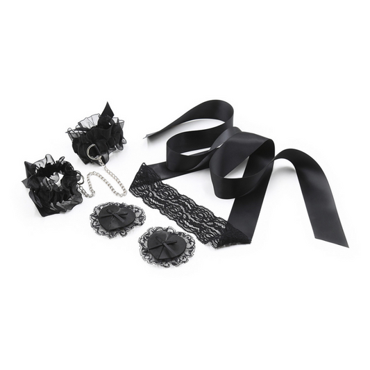 Lace Me Up - Bondage Lacy Set - Zwart