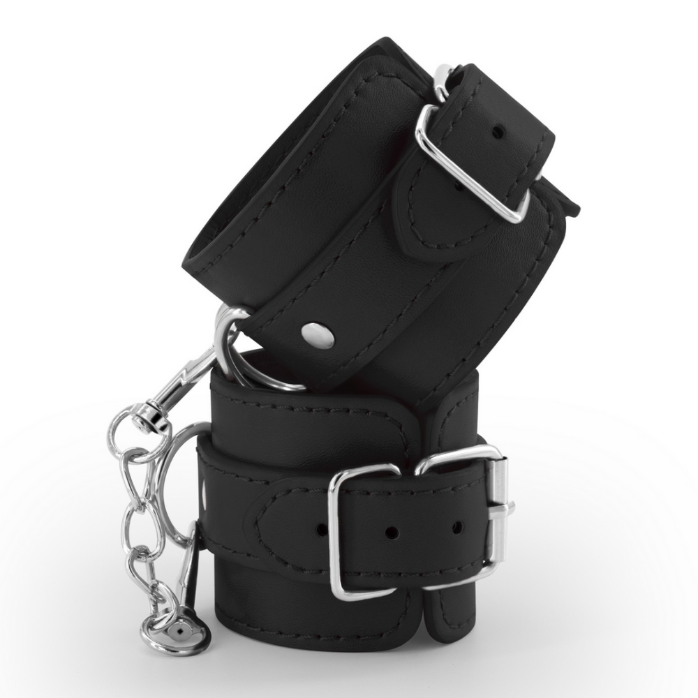 Bondage Love - Leren Handboeien - Zwart