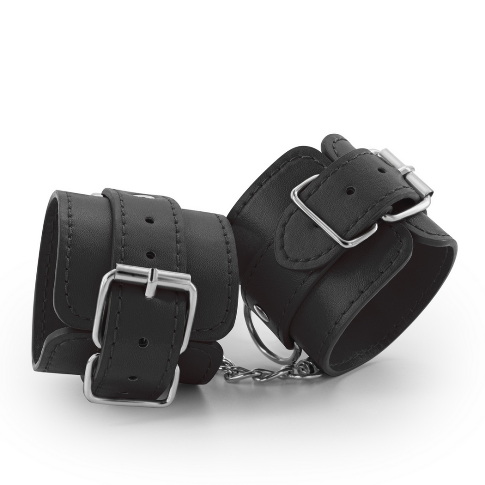 Bondage Love - Leren Handboeien - Zwart