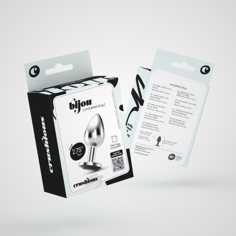 Bijou - Anale Sieraad Plug - Klein - Zwart