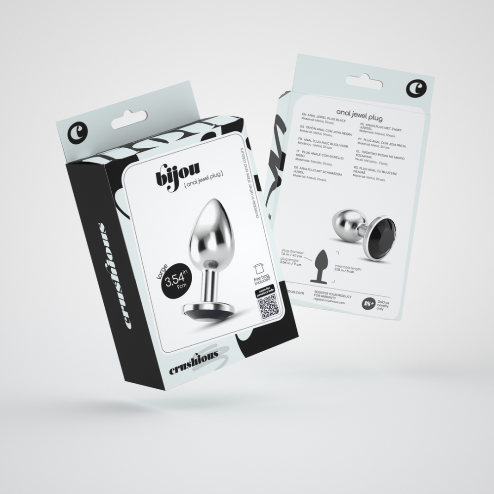 Bijou - Anale Sieraad Plug - Groot - Zwart